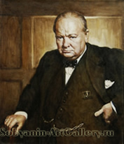 Продажа готовых работ. Портрет У. Черчилля
