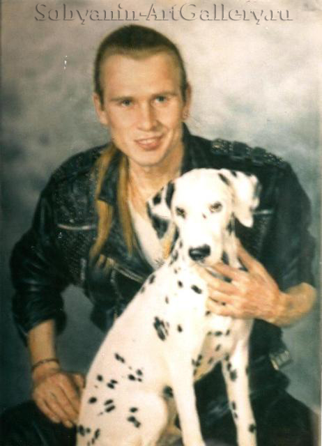 А. Малинин с собакой